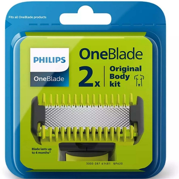 2x Ostrza do golarki Philips Oneblade + 2x nasadki do ciała QP620/50