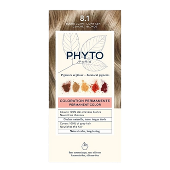Farba do włosów Phyto No 8.1 Ash Light Blond Lekki popielaty blond 112 ml