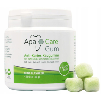 Remineralizujące gumy do żucia ApaCare Gum chroniące przed próchnicą 45 szt