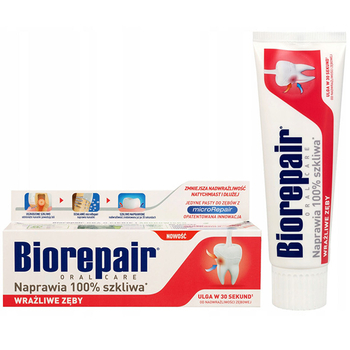 Pasta do zębów BIOREPAIR Sensitive wrażliwe zęby bez fluoru 75 ml