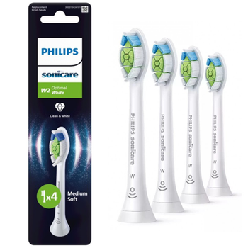 4xKońcówki do szczoteczki Philips Sonicare W2 Optimal White HX6064/87 Ecopack