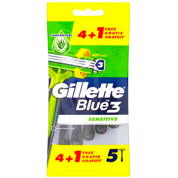 Maszynki do golenia jednorazowe Gillette Blue3 Sensitive 5 szt