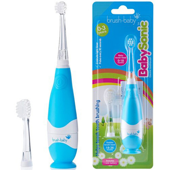 Soniczna szczoteczka dla dzieci 0-3 lat Brush-Baby BabySonic niebieska
