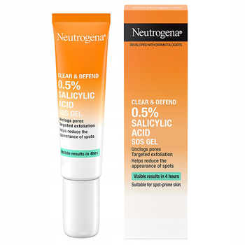 Żel z kwasem salicylowym 0.5% Neutrogena Clear And Defend Oil Free 15 ml