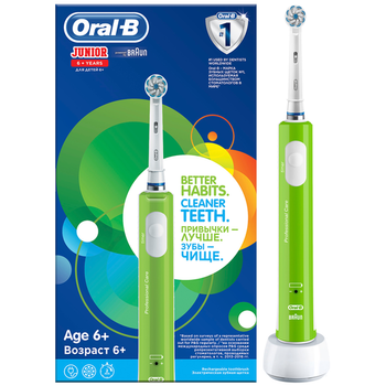Szczoteczka elektryczna do zębów dla dzieci Oral-B Junior D16.513.1 zielona