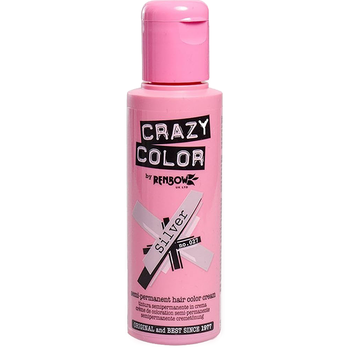 Toner krem do koloryzacji włosów Crazy Color Silver 27 Półtrwała 100 ml