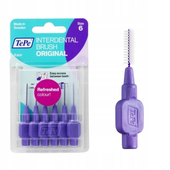 Szczoteczki międzyzębowe TEPE 1,1mm fiolet 6 szt SIZE 6