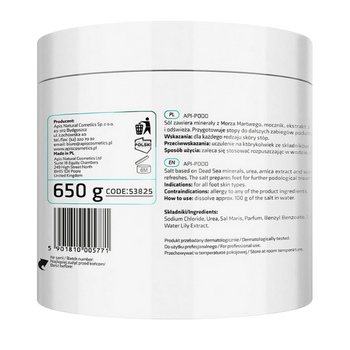 Sól Apis Api-Podo zmiękczająca do stóp z mocznikiem 650 g
