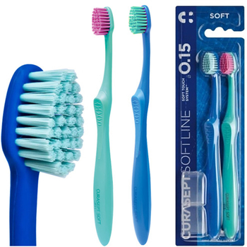 2x Szczoteczki do zębów miękkie Curasept MAXI SOFT 015 duopack