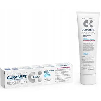 Pasta mus do zębów Curasept Biosmalto Pro truskawkowa 50 ml