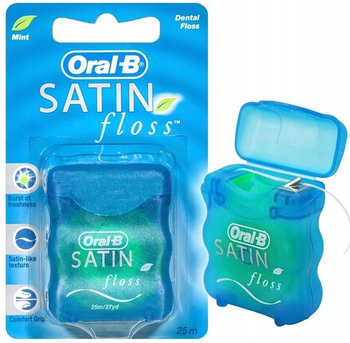Oral-B Satin Floss Mint Nić Dentystyczna do zębów 25 m 1 szt