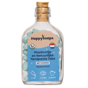 Pasta do zębów w tabletkach miętowa HappySoaps z fluorem 62 szt