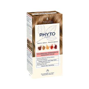 Farba do włosów Phyto color 8 Jasny Blond z pigmentami roślinnymi 112 ml