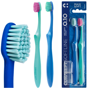 2x Szczoteczki do zębów miękkie Curasept MAXI SOFT 010 duopack