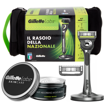 Zestaw do golenia Gillette Labs + 2 wkłady + stacja + Krem 100 ml + Etui