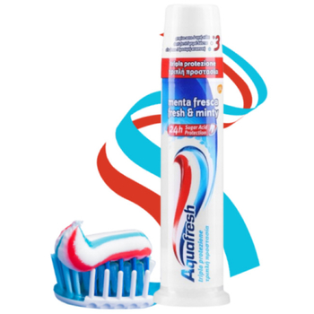 Pasta do zębów w tubie pompka AQUAFRESH Fresh & Minty z fluorkiem 100 ml