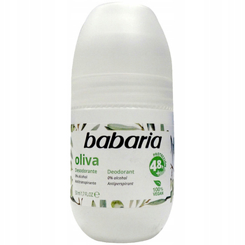 Dezodorant w kulce roll on z aloesu BABARIA Oliva 48h ochrona 50 ml