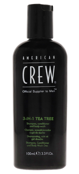Szampon , odżywka i żel American Crew 3w1 Tea Tree 100 ml