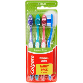 Zestaw 4 szczoteczek manualnych do zębów Colgate Premier Clean