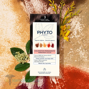 Farba do włosów Phyto Color No 3 Ciemny Kasztan 112 ml
