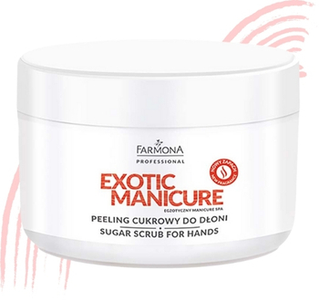 Peeling cukrowy Farmona EXOTIC MANICURE do dłoni scrub do rąk 300 g