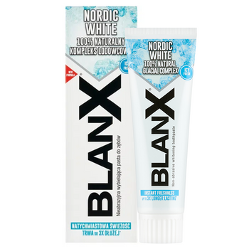 Wybielająca pasta do zębów miętowa BlanX Nordic White nieabrazyjna 75 ml