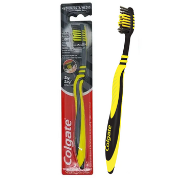 Szczoteczka do zębów średnia Colgate Zig Zag Charcoal Medium