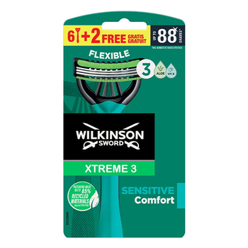 8 szt Maszynka do Golenia WILKINSON Xtreme 3 Sensitive Comfort