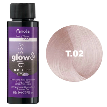 Toner do włosów Fanola Glow & Glossy T.02  bez amoniaku 60 ml