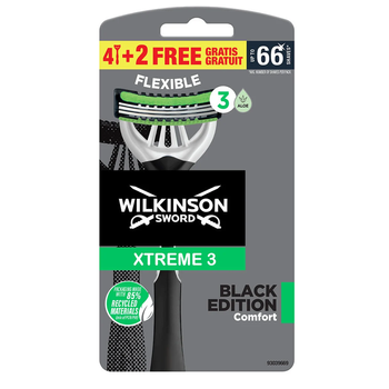 6x szt Maszynka do Golenia WILKINSON Xtreme 3 Black Edition Comfort