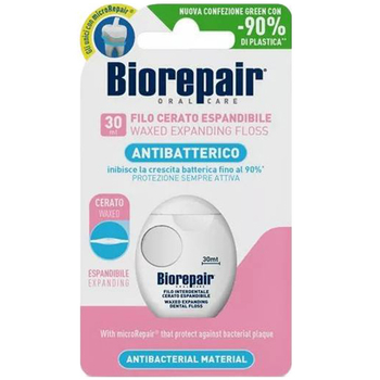 Nić dentystyczna woskowana BIOREPAIR Antibatterico Miętowa 30 m