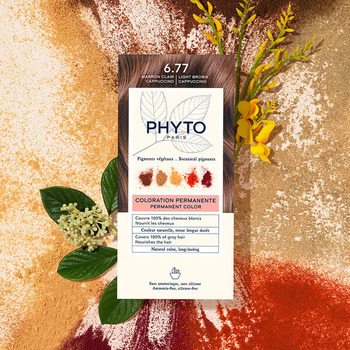 Farba do włosów Pielęgnacyjna Phyto No 6.77 Cappuccino Light Brown 112 ml