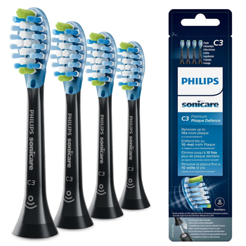 Końcówki Philips C3 Premium Plaque Defence Czarne HX9044/33 4 szt