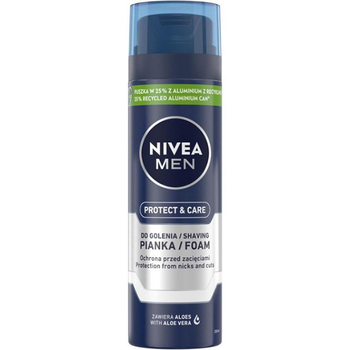 Pianka do golenia  Nivea Men Protect&Care nawilżająca z aloesem 200 ml
