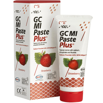 Pasta do zębów GC Mi Paste Plus Płynne szkliwo z fluorem Truskawka 35 ml