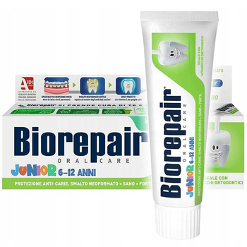 Pasta do zębów BIOREPAIR Junior 6-12 lat smak delikatnej mięty 75 ml