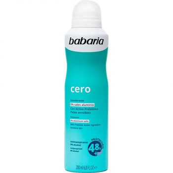 Dezodorant w sprayu BABARIA Cero wrażliwa skóra 48h Ochrona 200 ml