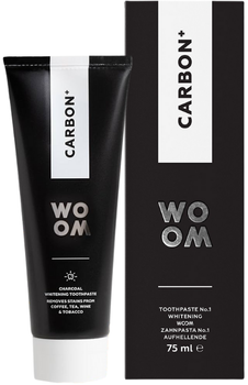 Wybielająca pasta do zębów WOOM Carbon+ z węglem aktywnym 75 ml