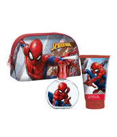 Marvel Spiderman kosmetyczka dla dzieci z wodą toaletową 50 ml i żel 100 ml