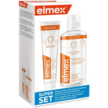Płyn do płukania ELMEX Przeciw próchnicy 400 ml + Pasta do zębów ELMEX 75ml