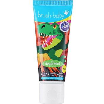 Pasta do zębów dla dzieci 3+ BRUSH-BABY Delikatna mięta Dino 50 ml