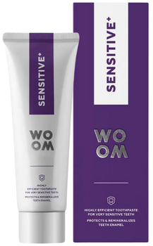 Pasta do wrażliwych zębów delikatna WOOM Sensitive+ 75 ml